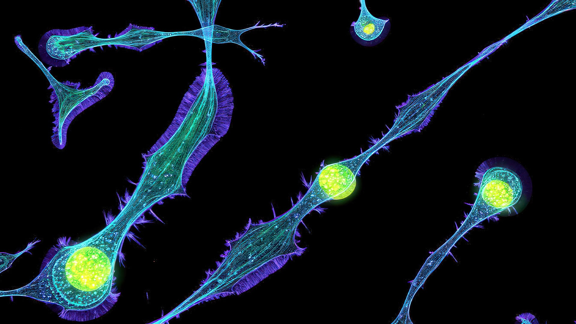 Developing nerve cells